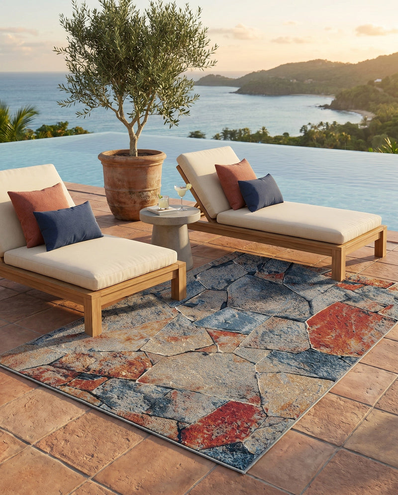 Urban Terrace Collection Area Rug -  Boulevard Rectangle Multi  lifestyle 26