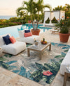 Seaside Blooms Collection Area Rug -  Paradise Rectangle Multi  lifestyle 22