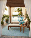 Bahama Breeze Outdoor Collection Area Rug -  Eleuthera Rectangle Navy Blue  lifestyle 14