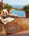 Urban Terrace Collection Area Rug -  Veranda Rectangle Rust Red  lifestyle 16