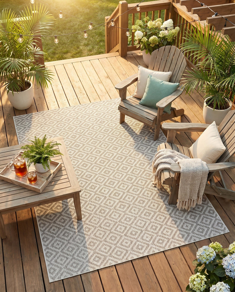 Urban Oasis Rugs Collection Area Rug -  Rooftop (Light Gray) Rectangle Light Gray  lifestyle 6