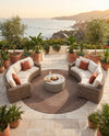 Urban Terrace Collection Area Rug -  Chelsea (Brown) Round Brown  lifestyle 71