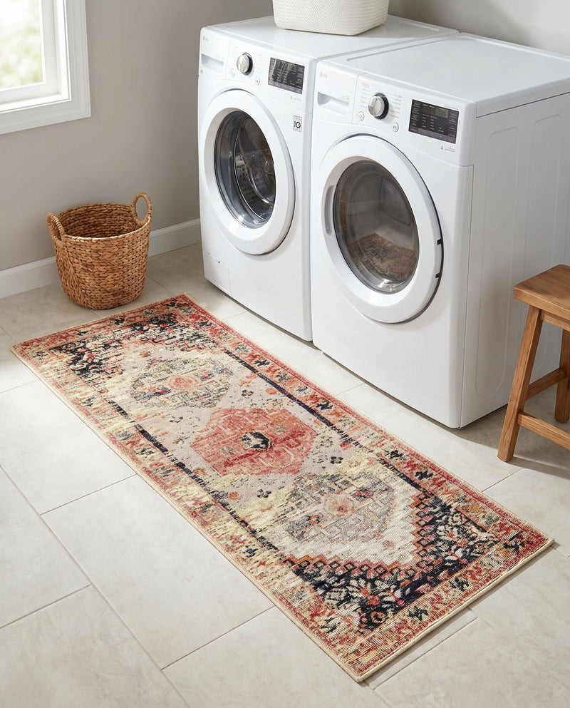 Patio Heritage Collection Area Rug -  Meadow Runner Multi  lifestyle 62