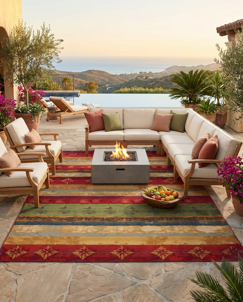 Urban Terrace Collection Area Rug -  Rooftop Rectangle Multi  lifestyle 53
