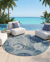 Urban Terrace Collection Area Rug -  Parkside Round Light Blue  lifestyle 54