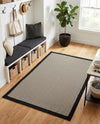 Terrace Fringe Collection Area Rug - Oceanside Rectangle Black  lifestyle 47