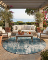 Seaside Haven Rugs Collection Area Rug -  Schooner Round Blue  lifestyle 58