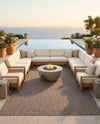 Seaside Serenity Collection Area Rug - Veranda (Light Brown) Rectangle Light Brown  lifestyle 11