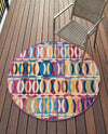 Urban Terrace Collection Area Rug -  Boardwalk Round Multi  lifestyle 64