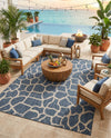 Savannah Escape Collection Area Rug -  Rainforest Rectangle Blue  lifestyle 11