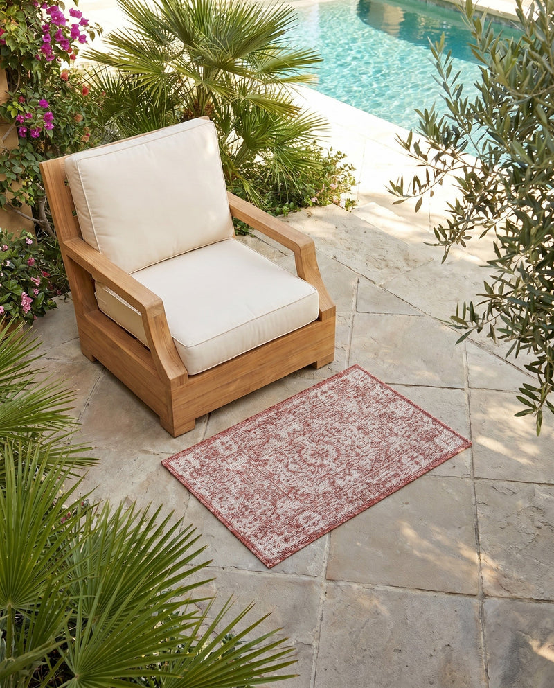 Patio Heritage Collection Area Rug - Savannah (Rust Red) Rectangle Rust Red  lifestyle 25