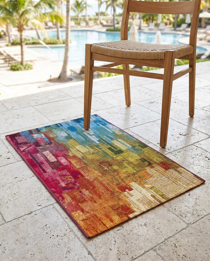 Urban Terrace Collection Area Rug -  Lawn Rectangle Multi  lifestyle 20