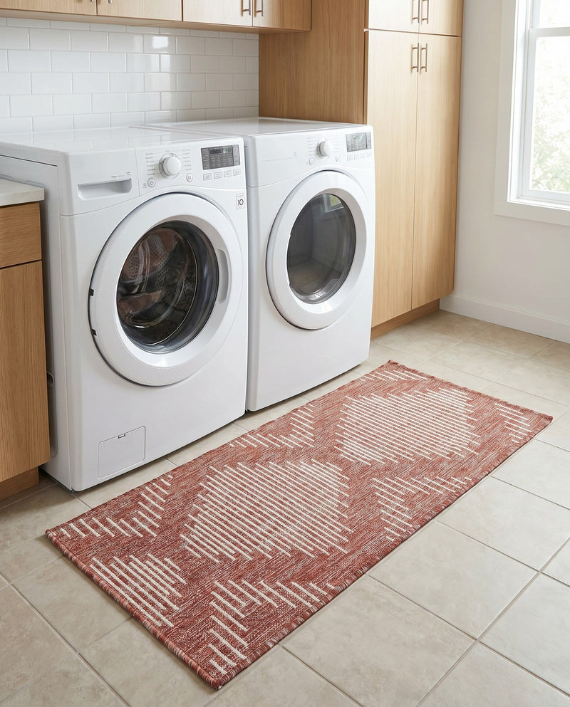 Urban Terrace Collection Area Rug -  Chelsea (Rust Red) Runner Rust Red  lifestyle 77