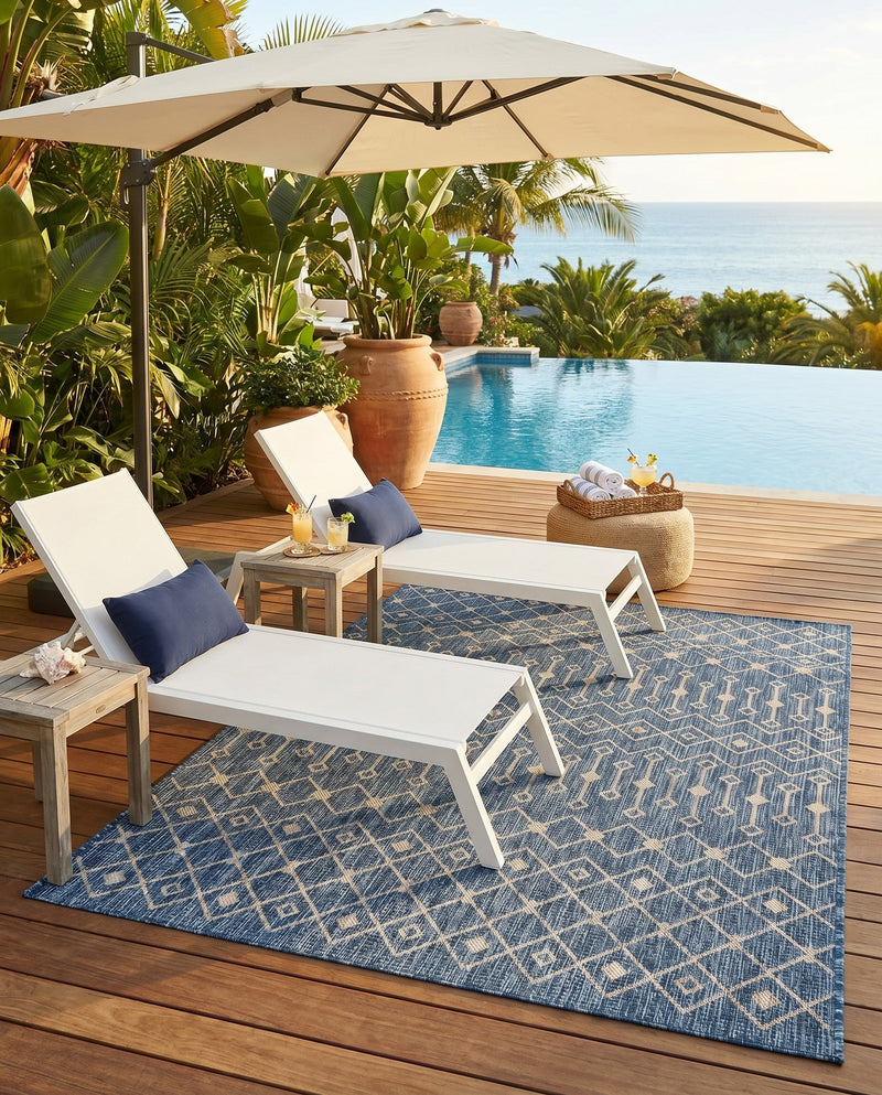 Savannah Pergola Collection Area Rug -  Pergola (Blue) Rectangle Blue  lifestyle 7