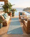 Seaside Serenity Collection Area Rug - Veranda (Aquamarine) Runner Aquamarine  lifestyle 55
