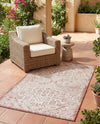 Tribal Terrace Treasures Collection Area Rug - Mayan Marina (Rust Red) Rectangle Rust Red  lifestyle 18