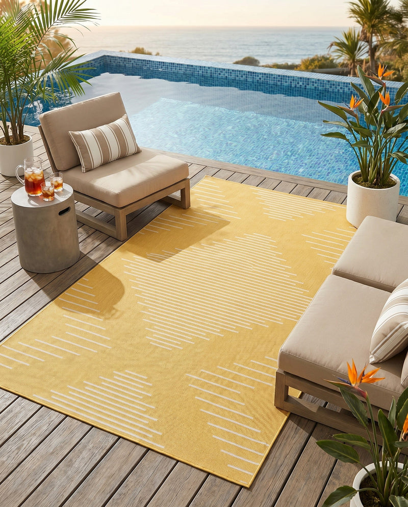 Urban Terrace Collection Area Rug -  Chelsea (Yellow) Rectangle Yellow  lifestyle 19