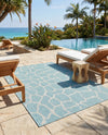 Savannah Escape Collection Area Rug -  Rainforest Rectangle Light Aqua  lifestyle 43