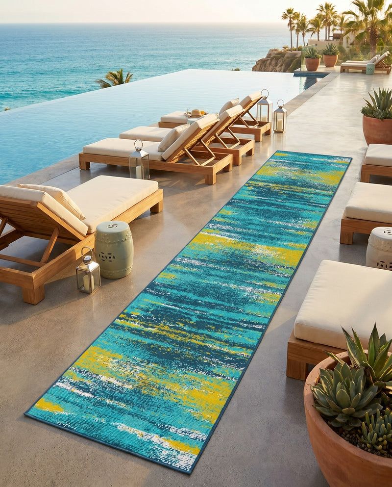 Seaside Haven Rugs Collection Area Rug -  Sandbar Runner Multi.Blue  lifestyle 63