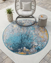 Urban Terrace Collection Area Rug -  Lanai Round Gradient Blue  lifestyle 20