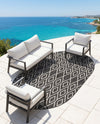 Urban Oasis Rugs Collection Area Rug -  Boulevard (Charcoal Gray) Oval Charcoal Gray  lifestyle 49