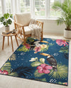 Seaside Blooms Collection Area Rug -  Leaf Rectangle Multi  lifestyle 25