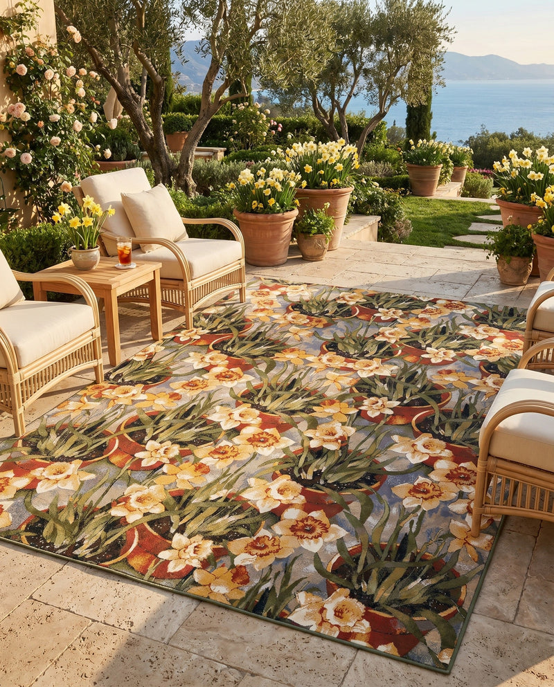 Seaside Blooms Collection Area Rug - Eden Rectangle Multi  lifestyle 24