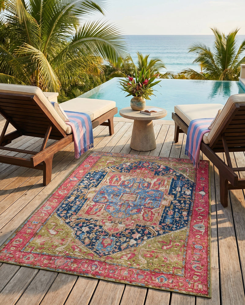 Patio Heritage Collection Area Rug -  Sanctuary Rectangle Multi  lifestyle 41