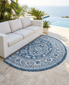 Tribal Terrace Treasures Collection Area Rug -  Incan Isle (Blue) Hearth Blue  lifestyle 52