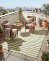 Seaside Stripes Collection Area Rug - Cabana (Green) Rectangle Green  lifestyle 41