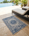 Patio Heritage Collection Area Rug -  Lafayette (Blue) Rectangle Blue  lifestyle 26