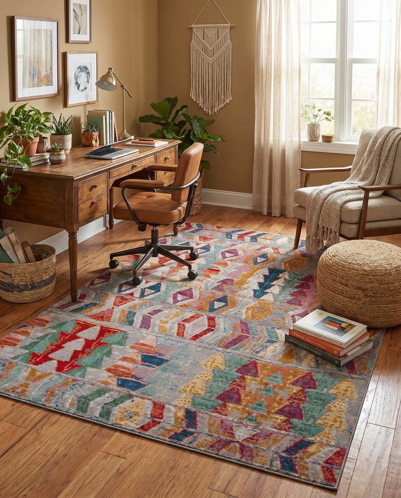 Urban Terrace Collection Area Rug -  Arcade Rectangle Multi  lifestyle 34