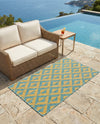 Urban Oasis Rugs Collection Area Rug -  Highrise (Yellow and Aqua) Rectangle Yellow and Aqua  lifestyle 15