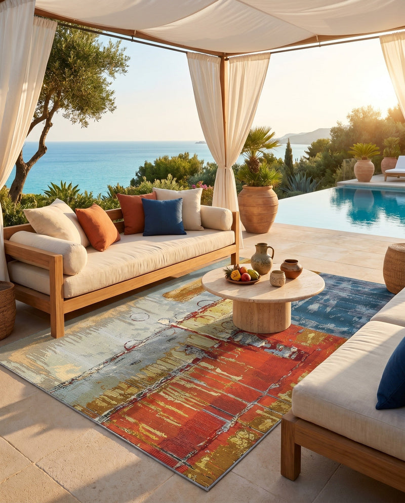 Urban Terrace Collection Area Rug -  Arbour Rectangle Multi  lifestyle 20