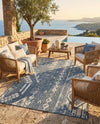 Desert Nomad Terrace Collection Area Rug - Sahara (Blue) Rectangle Blue  lifestyle 28