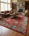 Patio Heritage Collection Area Rug -  Terrace Rectangle Antique Red  lifestyle 27