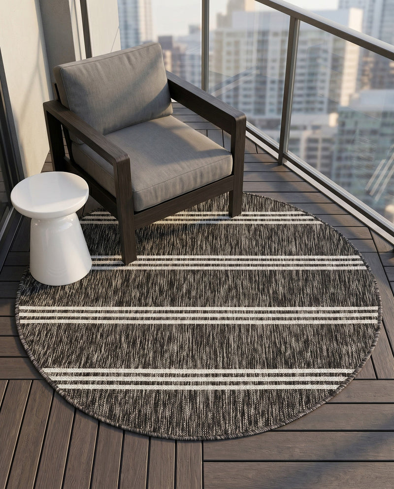 Urban Oasis Rugs Collection Area Rug -  District (Charcoal) Round Charcoal  lifestyle 26