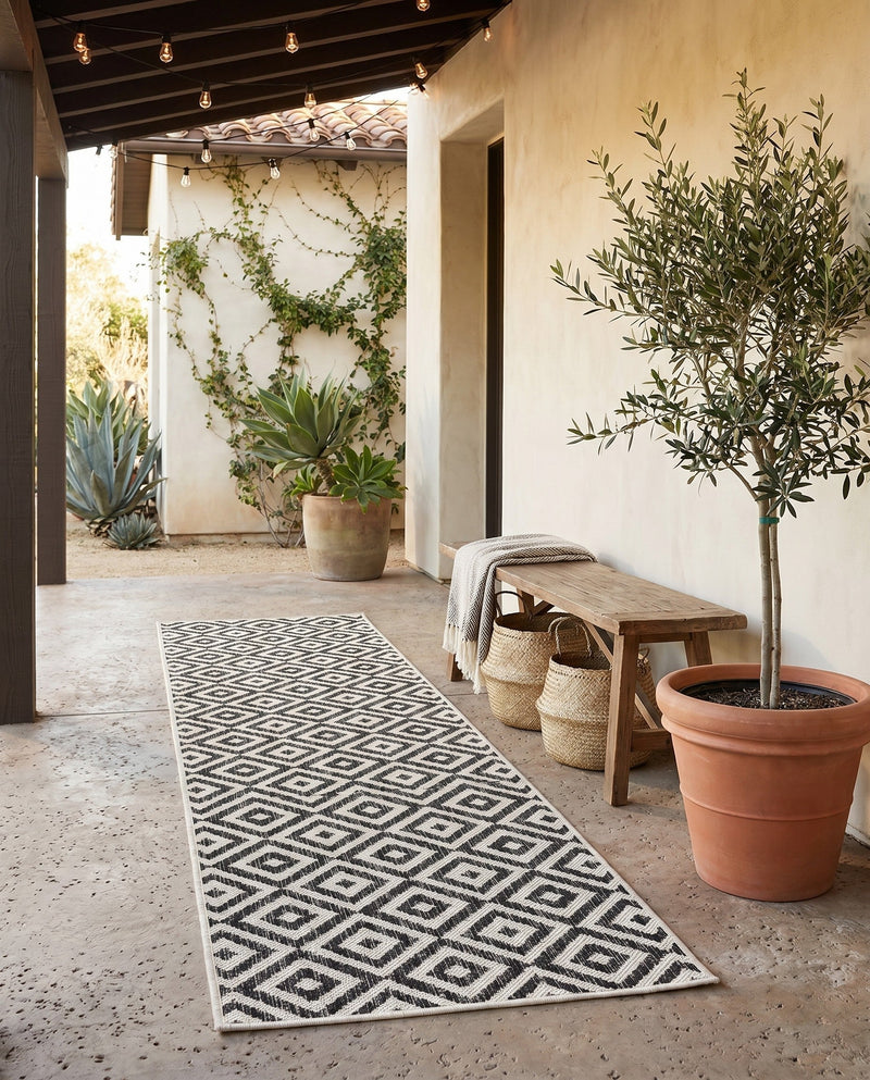 Urban Oasis Rugs Collection Area Rug -  Rooftop (Charcoal Gray) Runner Charcoal Gray  lifestyle 24