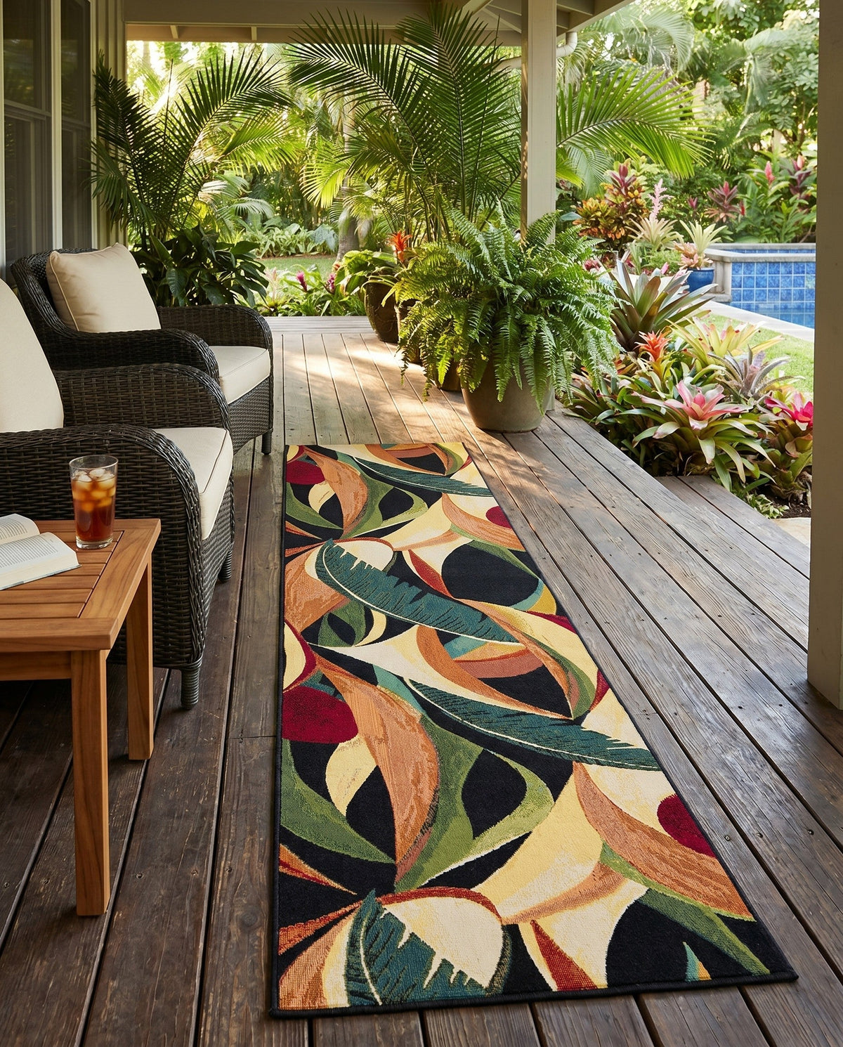 Seaside Blooms Collection Area Rug -  Tivoli Runner Multi  lifestyle 108