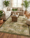 Seaside Blooms Collection Area Rug -  Verdant Rectangle Green  lifestyle 15