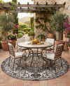 Urban Oasis Rugs Collection Area Rug -  Penthouse (Charcoal Gray) Round Charcoal Gray  lifestyle 77