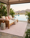 Jill Zarin Sedona Oasis Outdoor Collection Area Rug - Coconino (Pink Roses) Rectangle Pink Roses  lifestyle 22