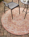 Patio Heritage Collection Area Rug -  Augusta (Rust Red) Round Rust Red  lifestyle 67