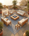 Seaside Stripes Collection Area Rug -  Boardwalk (Light Blue) Square Light Blue  lifestyle 67