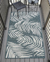 Seaside Blooms Collection Area Rug - Verdure (Teal) Rectangle Teal  lifestyle 14