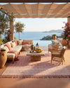 Sustainable Nomad Terrace Collection Area Rug - Reef Rectangle SOFT PINK  lifestyle 17