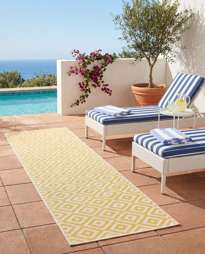 Urban Oasis Rugs Collection Area Rug -  Rooftop (Yellow Ivory) Runner Yellow Ivory  lifestyle 48