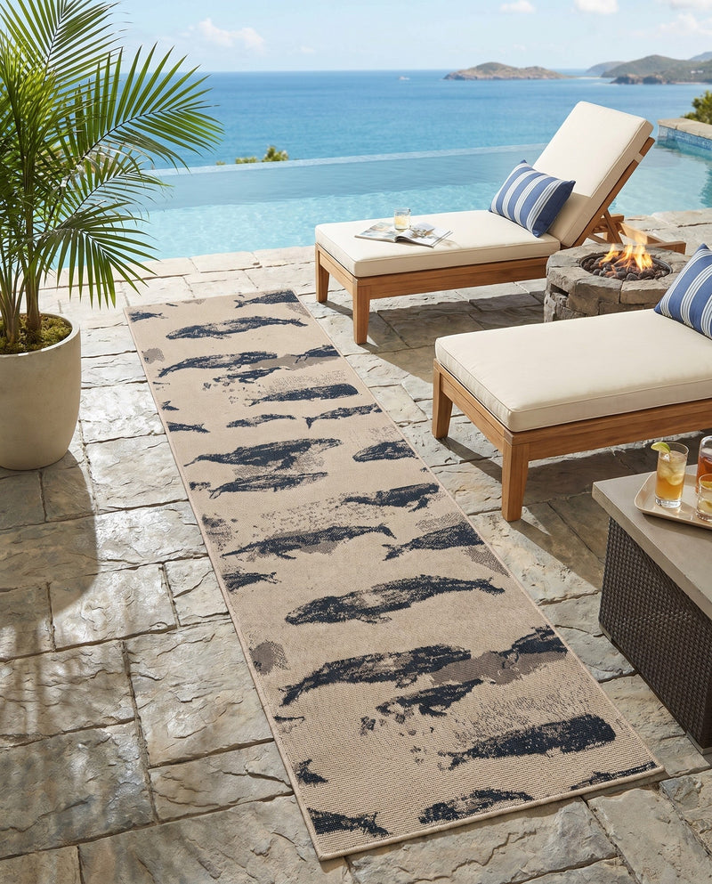Seaside Haven Rugs Collection Area Rug -  Seabreeze Runner Beige  lifestyle 60