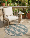 Seaside Haven Rugs Collection Area Rug -  Pelican Round Stone Blue  lifestyle 71
