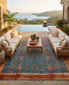 Patio Heritage Collection Area Rug -  Pavilion Rectangle Navy Blue  lifestyle 5